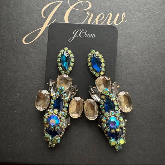 J. Crew iridescent blue earrings - Picture 1 of 7